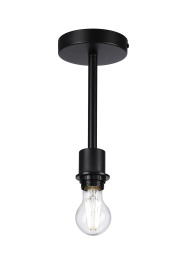 D0774  Baymont Semi Flush 1 Light Satin Black